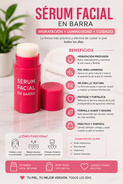 Sérum Facial En Barra Hidratante