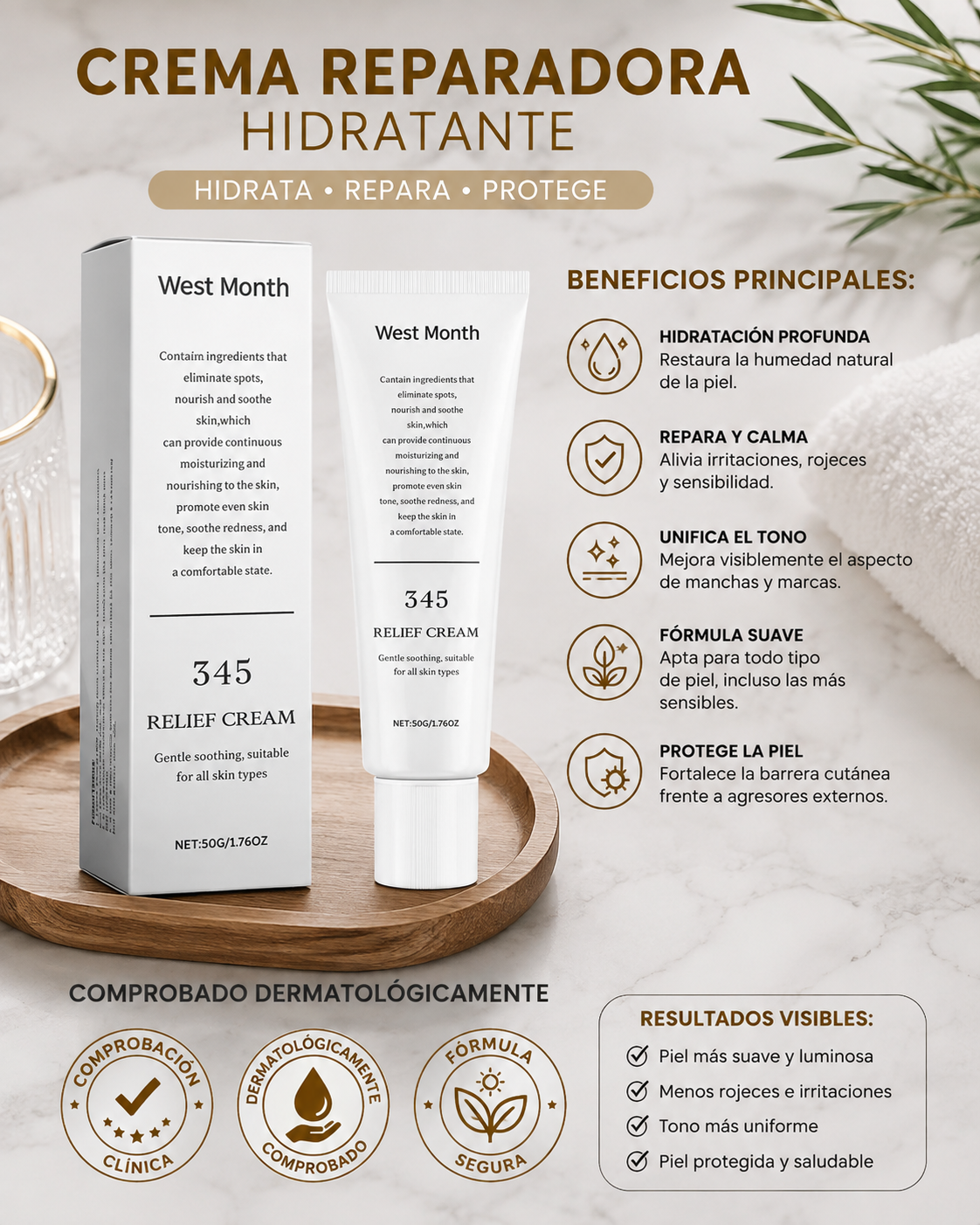 345 Relief Crema Reparadora Hidratante